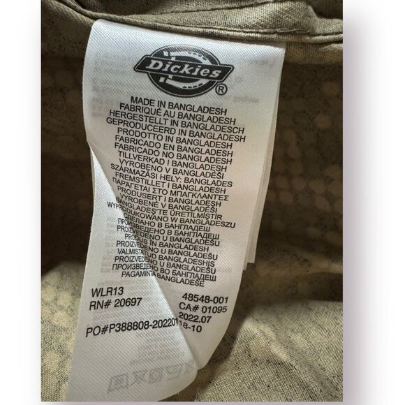 Dickies Camden Snake Print Mens Shirt Workwear Long‎ Sleeve Size XSmall BNWT - Picture 5 of 6